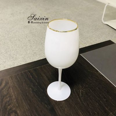 ZT-G004 new wedding tableware favors white colored water wine champagne glass set