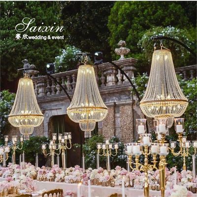 Vente chaude mariage demi-cercle arc lumière lustre de mariage stand pour les accessoires de mariage décor d'événement