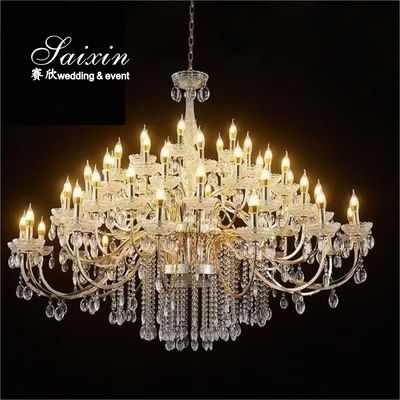 Fabrique en gros de chandeliers en cristal métallique pour la décoration de mariage