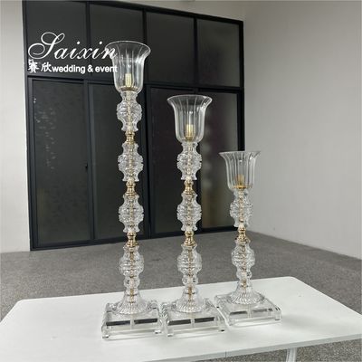 Fabrique en gros 3 pièces haut ensemble nouveau porte-bougie pour le mariage décor de table événement
